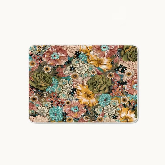 Bohemian Non-slip Bathroom Mat, Colorful Flower Indoor Outdoor Anti-Slip NWT - Picture 7 of 10